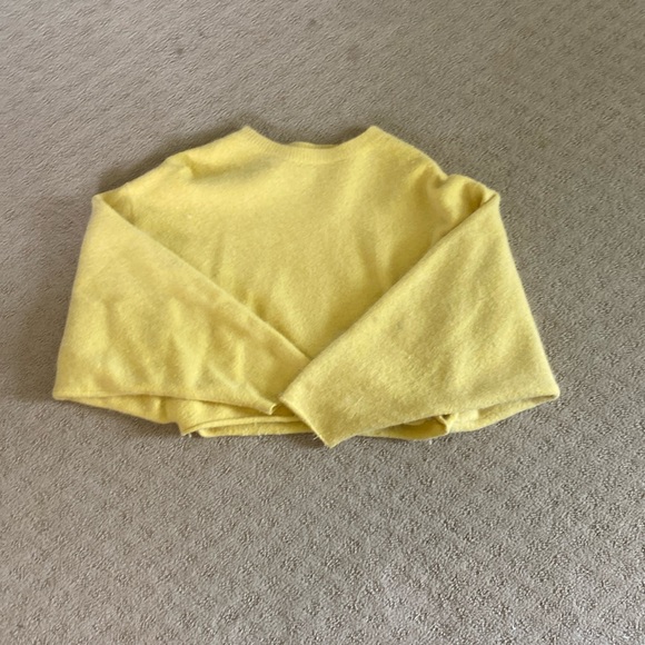 Pull Court Jaune à Rayures Grises Kerisma - Manches Courtes - Taille M - Neuf Sans étiquette